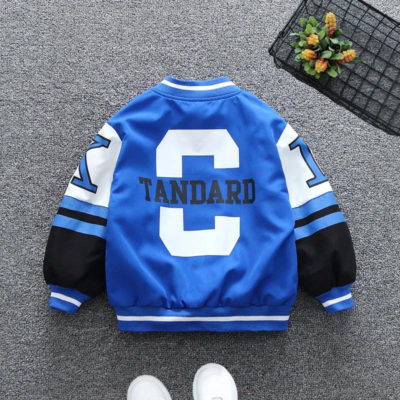 Spring and Autumn Kids Jacket Handsome Children's Coat Trends Letter Prints Outerwear Baby Casual Clothes