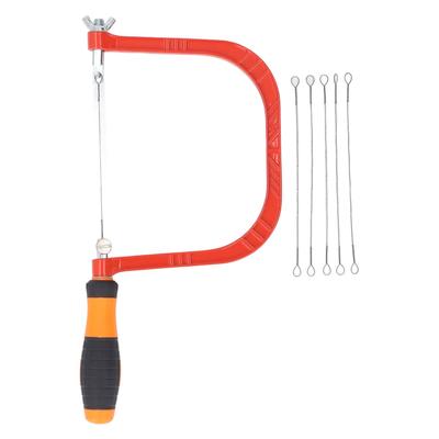 Coping Saw 6 Inch U Shape Multifunctional Aluminium Alloy Small Carving Saw with 5 Blades for