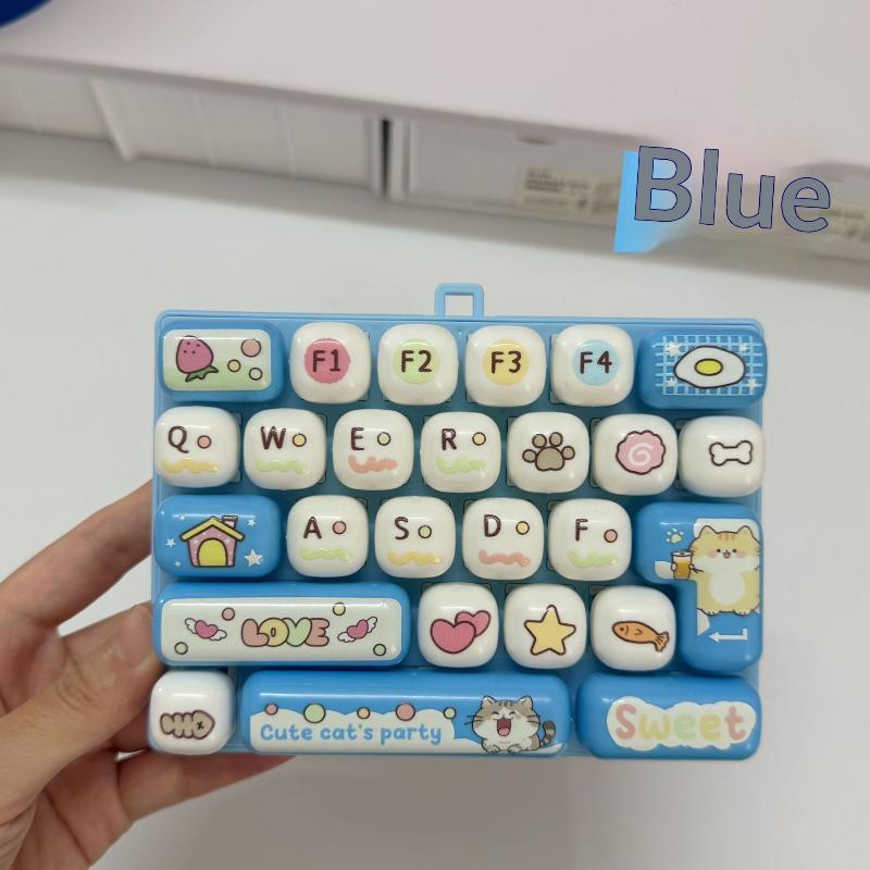 1Pcscute Cute 26 Key Stress Reducing Keyboard Creative Mechanical Healing Tool Popular Pendant Small Gift Accessories