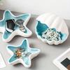 Seaside Blue Starfish Jewelry Plate Valentine Day