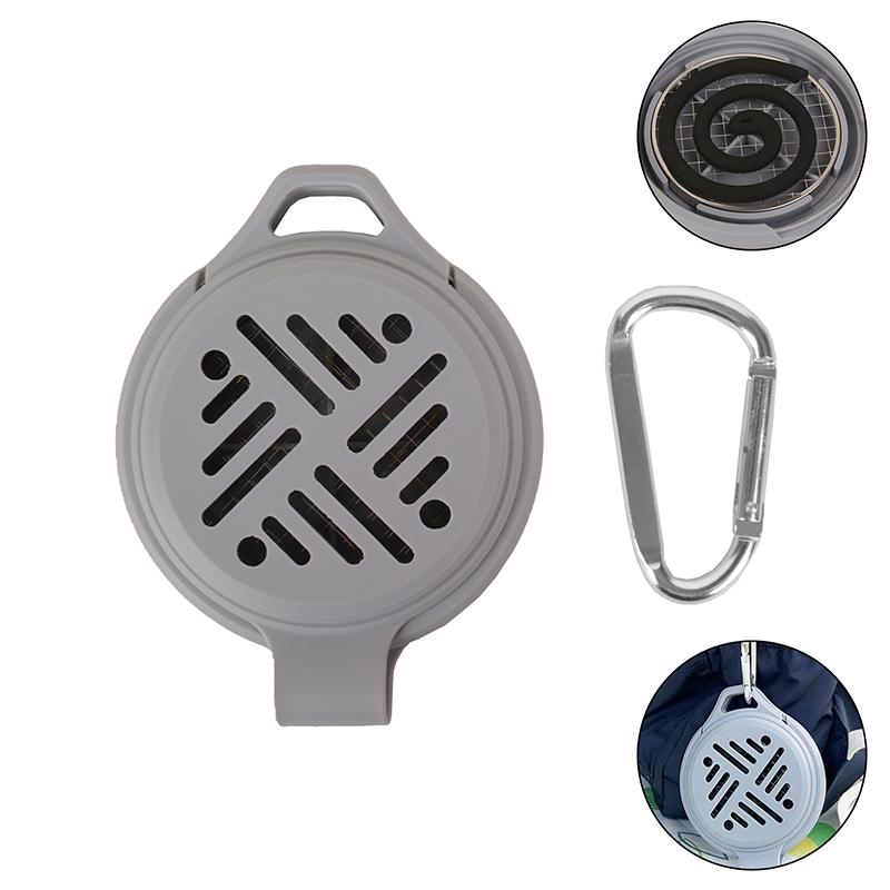 

Портативный держатель для москитных спиралей, силиконовая подставка для москитного благовония для улицы, патио, у бассейна, террасы, кемпинга, походов, аксессуар серый