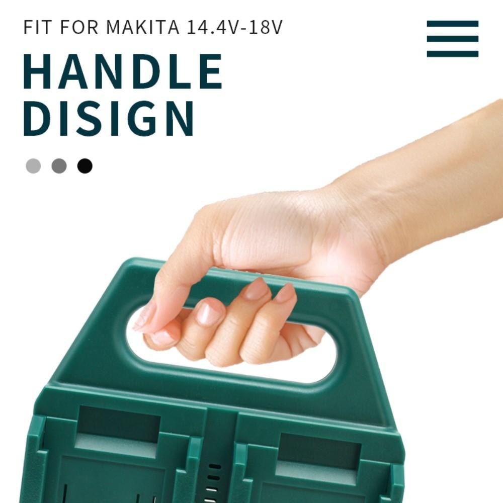 4 Slots Dock Mount Storage Rack Green Machine Drill Storage Bracket Stand for Makita/Bosch 18V