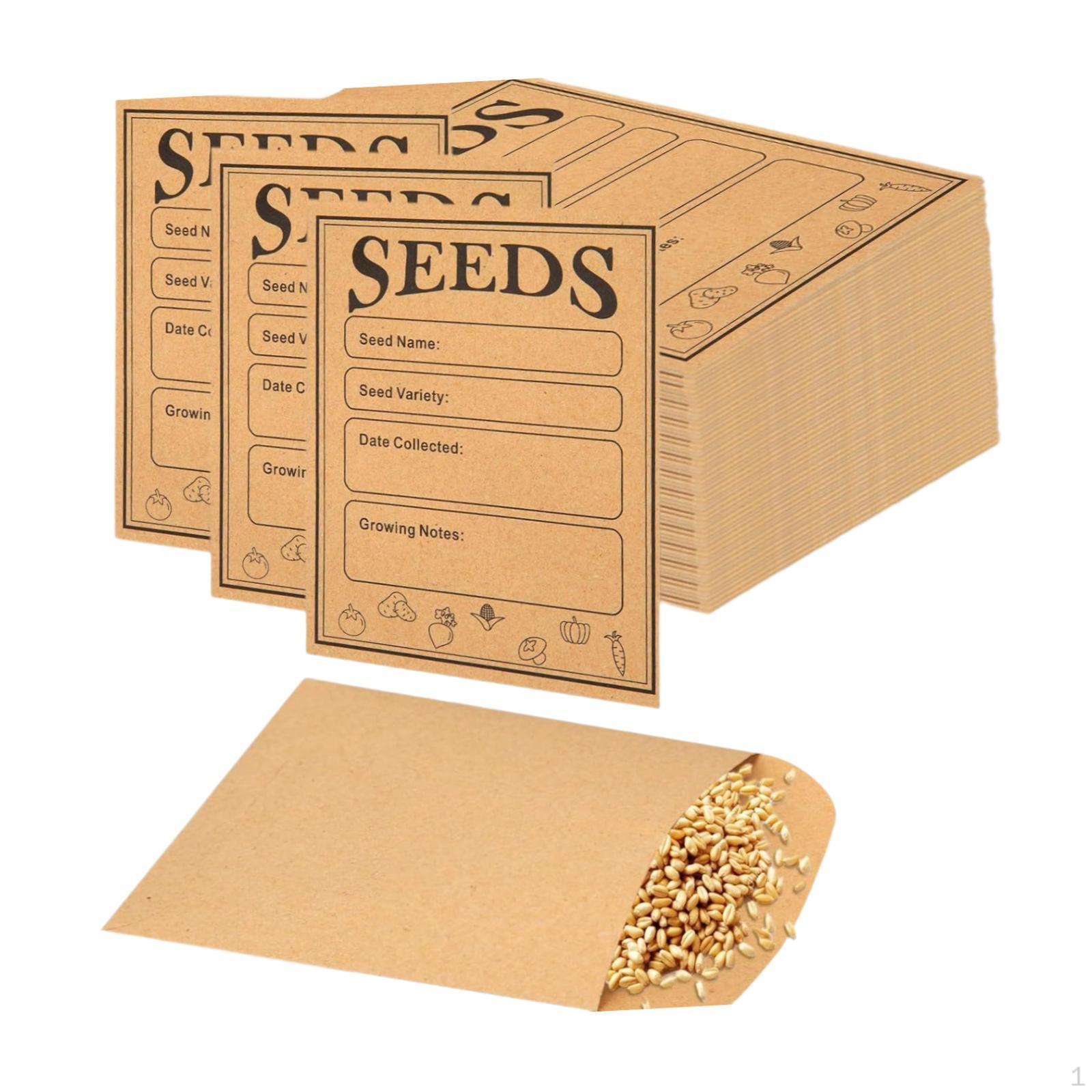 

50 пакетиков, маленькие запечатываемые конверты, самоклеящиеся мини-конверты для хранения овощных растений, сад without Binder