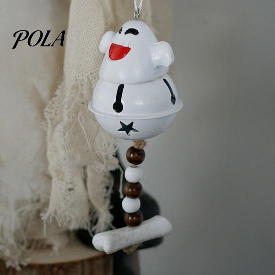 Retro Wooden Bead Decor Halloween Ghost Bell Hanging Decor, Cute Resin Door Ornament with Star Base, Funny Decorations Spooky Festive Hanger for Home