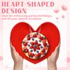 6 Pcs 11" Heart Shaped Plates Large Valentine'S Plates Unbreakable Ceramic-Like Heart Dessert Dinner Charger Salad Serving Charg