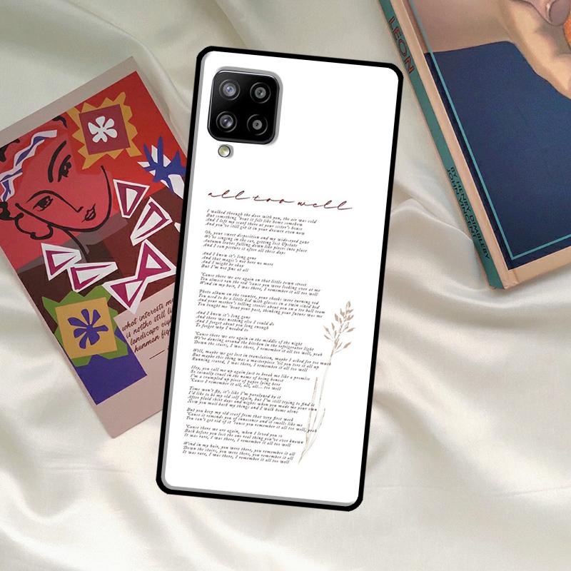 All Too Well Lyrics Case For Samsung Galaxy A52 A32 A12 A33 A06 A16 A26 A36 A56 A15 A53 A13 A34 A54 A14 A35 A55