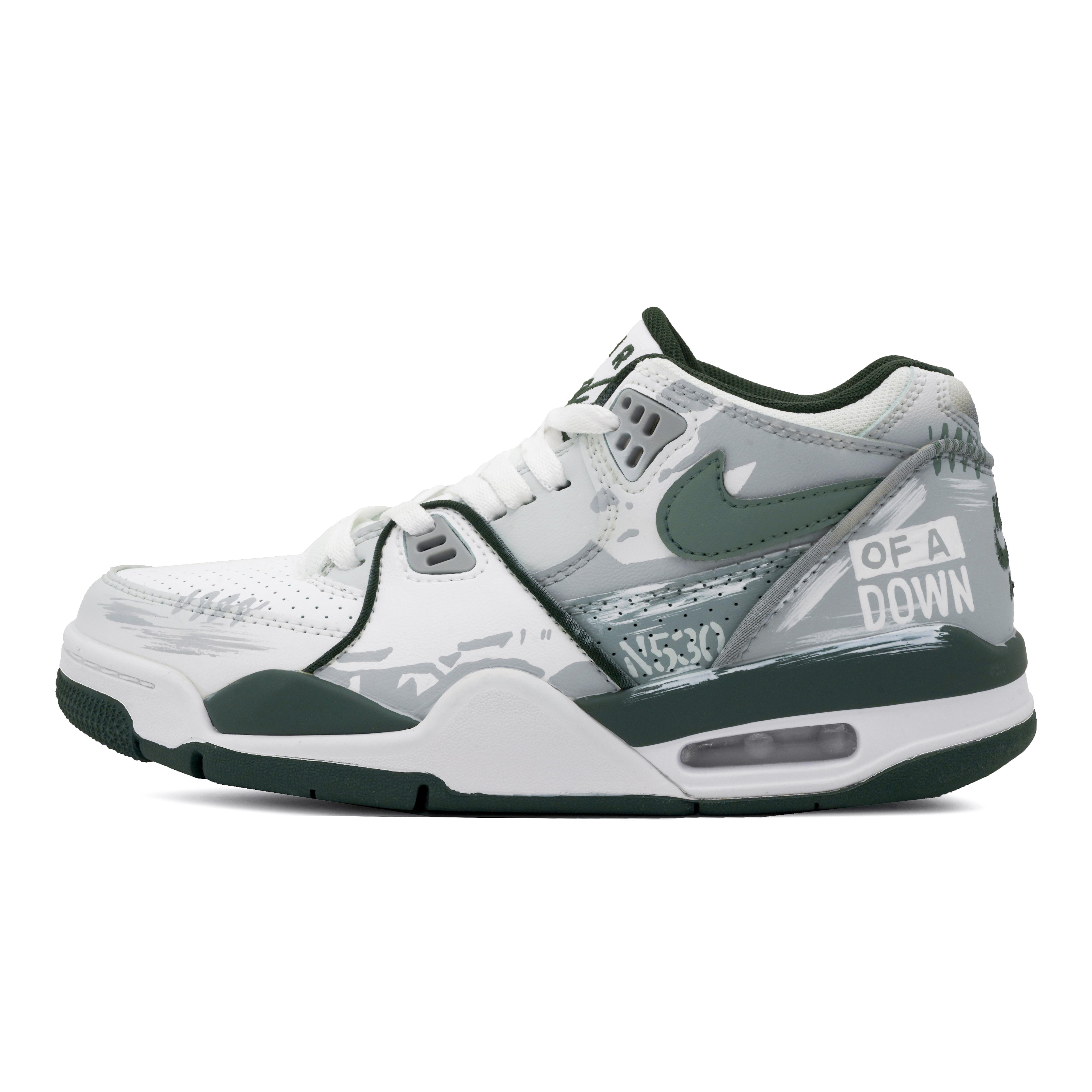 

Nike Air Flight 89 Wild Oasis Abrasion Resistant Abrasion Resistant Low top Vintage Basketball Shoes Men s White Green FQ8256-101(Team1027-) 40.5