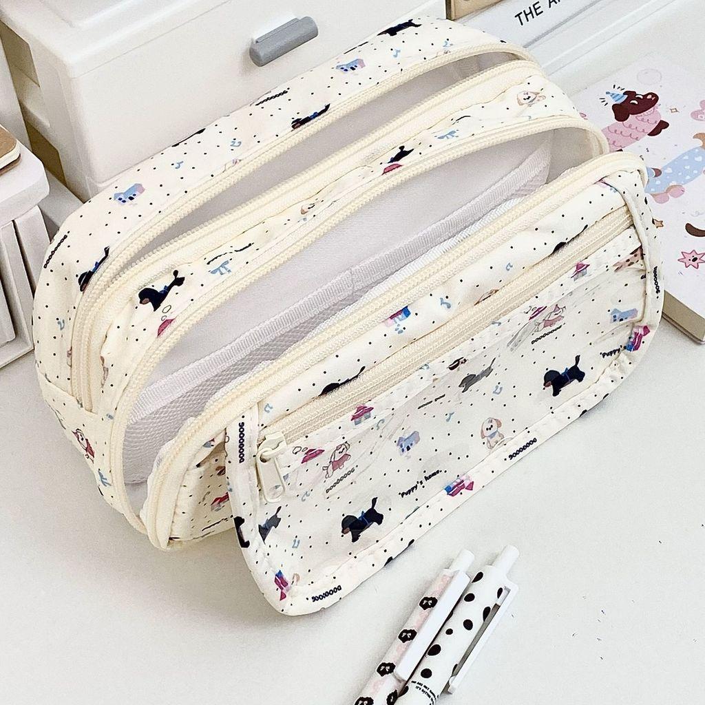 Puppy Pen Case With Polyester For Students And Art Supplies