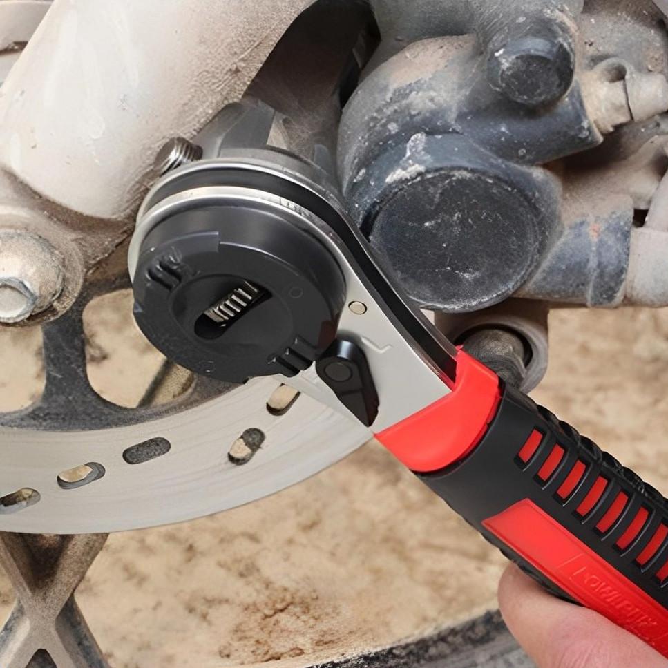 Tragbarer Ratschenschlüssel Metall Schwerlast Steckschlüssel Ergonomisch Arbeitssparend Verstellbarer Schraubenschlüssel Reparaturwerkzeug