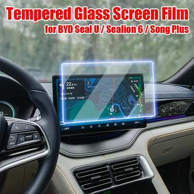 Car Tempered Glass Protective Film For BYD Seal U/Sealion 6/Song Plus 2025-25 GPS Navigation Dashboard Display Screen Protector