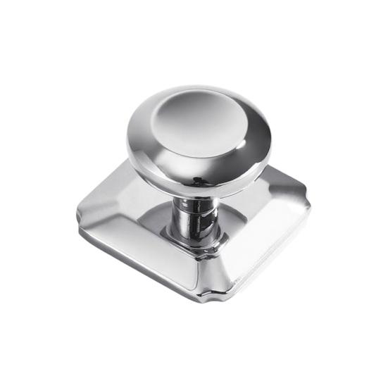 Door Knobs Polished Chrome Finish Zinc Alloy Interior Door Handle Decorative Non-Latching Drawers Cabinets Handle