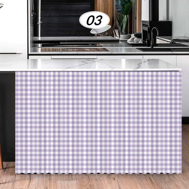 100x140cm Self-Adhesive Dustproof Curtain Kitchen Cabinet Open Shelves Cupboard Cover Cloth Decorative Short Curtains