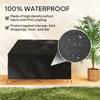600D Oxford Cloth Furniture Cover, 2 Seater Sofa Protector for Garden Patio, Outdoor, Waterproof, Black, 140L x 84W x 56/94H cm