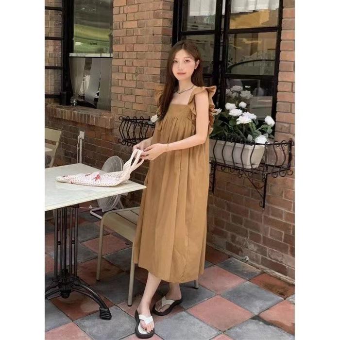 Women's Black Suspender Skirt - Summer Sweet & Spicy, Hip-Hugging, Long Vest Skirt with Elegant Swing