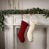 Yarn Knitted Christmas Socking Solid Color Christmas Gift Bag Xmas Tree Hanging Ornaments  Holiday