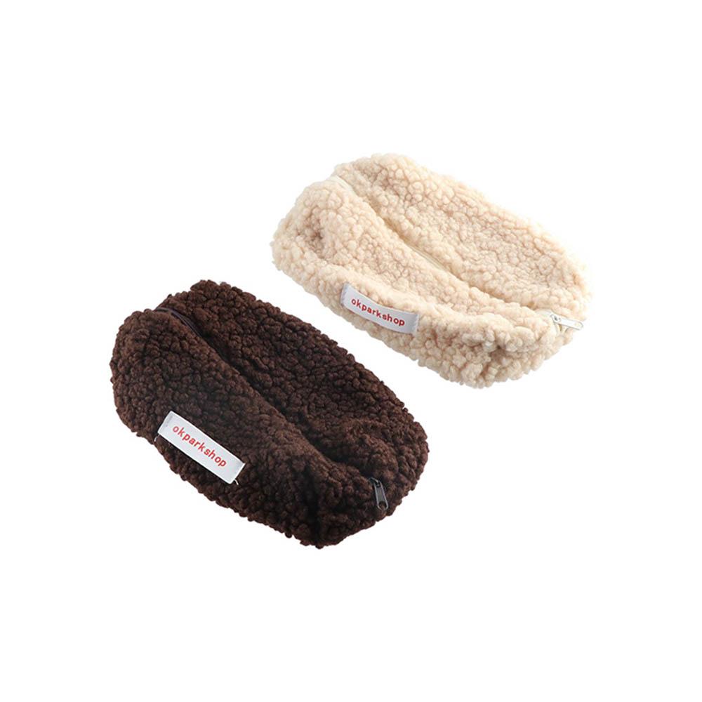 Cosmetic Bag Lamb Hair Lambswool Desktop Storage Bag Pencil Bag Pencil Case Make Up Organizer