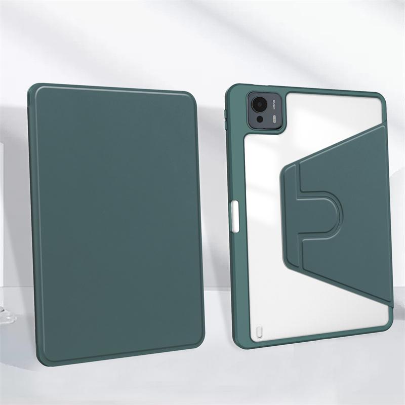 Voor Honor Magic Pad 3 Hoes met Penhouder 360 Roterend Leer Acryl Transparant Harde Stand Case Voor Honor Magicpad 3 Cover 13.3 MagicPad 3 13.3 inch