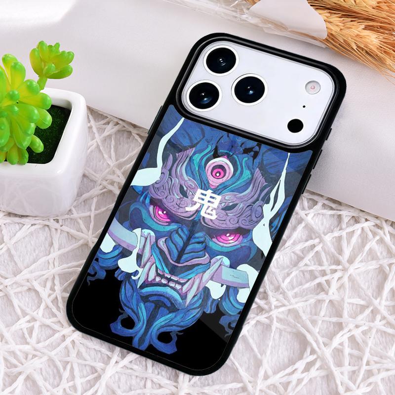 

Samurai Japanese Warrior Mask Helmet Shockproof Phone Case for iPhone 17 Air 16e 15 11 12 14 13 Pro Max Cover Coque iPhone 14