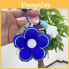 Whimsical Flower Plush Keychain For Cute Backpack Accessories And Gifts In Bright Pink Blue Yellow And Lemon Yellow Colors