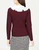 Jill by Jill Stuart Women's BL Docking Rib Knit Sweater, Bordeaux, FR