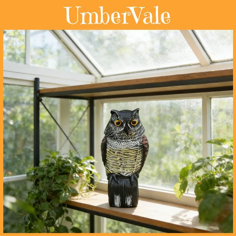 Garden Decorative Owl With Head Shake For Pest Control Bird And Mouse Repellent