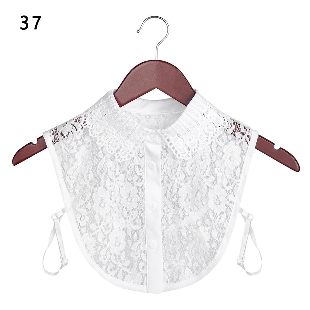 Classic Women Cotton Lace Fake Collar Vintage Detachable Clothes Accessories Lapel Blouse Top Shirt Collar False Collar DropShip