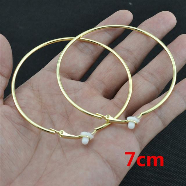 

Серьги-клипсы без пирсинга, не проколотые, маленькие, большие, круглые, розовое золото, посеребренные кольца, классические трендовые серьги-кольца для женщин