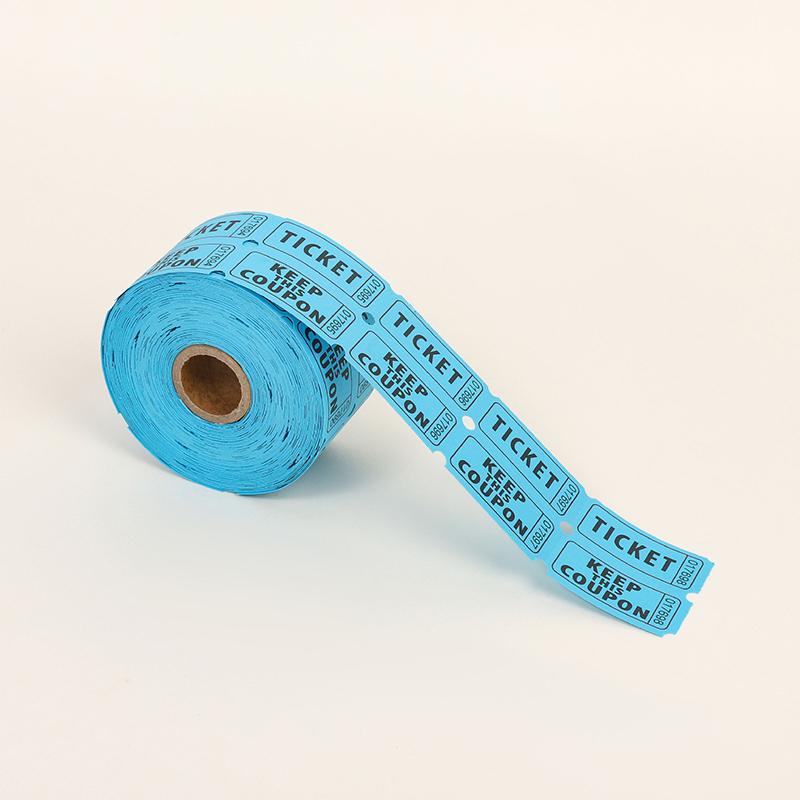 

1000 шт. красочных разрываемых лотерейных билетов Double Rolls, входной билет, игровой билет на мероприятия, карнавалы, награда за вход синий