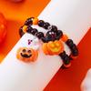 Cute Halloween Resin Ghost Pumpkin Pendant Bracelets for Women Unisex Handmade Cartoon Black Cat Pumpkin Charm Bracelet Jewelry