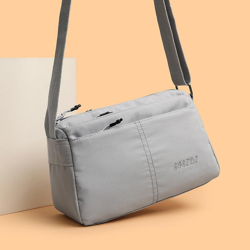 

Women s Multi-compartment Bag Solid Color Small Square Bag Large Capacity Shoulder Crossbody Bag рожевий