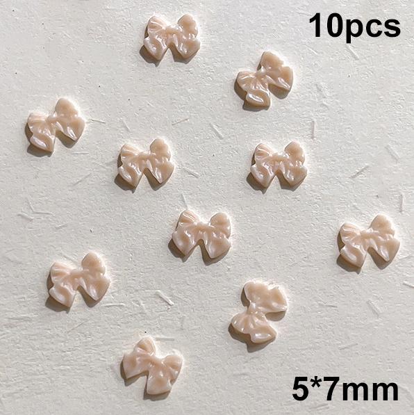 Mixed Cute Mini Colorful Resin Line Bowknot Bow Tie Ribbon Nail Art Decorations DIY Manicure Rhinestones Accessories
