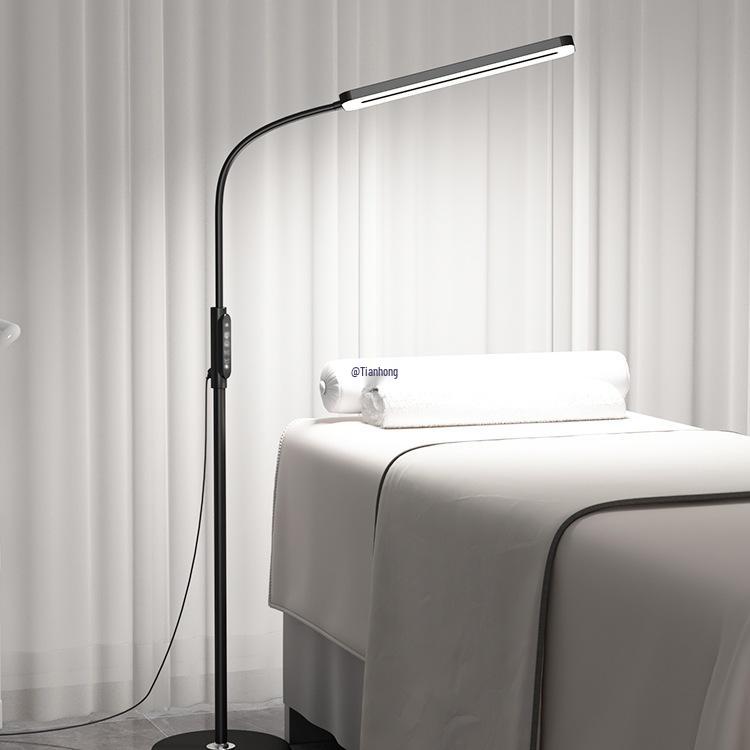 Beauty Salon Floor Lamp for Nails, Eyelash & Eyebrow Embroidery, Acne Removal, and Shadowless Cold Light Work