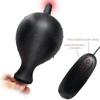 Weiche schwarze aufblasbare Pumpe, aufblasbarer Plug, Dildo-Expander, erweiterbarer aufblasbarer Plug, Produkt für Erwachsene