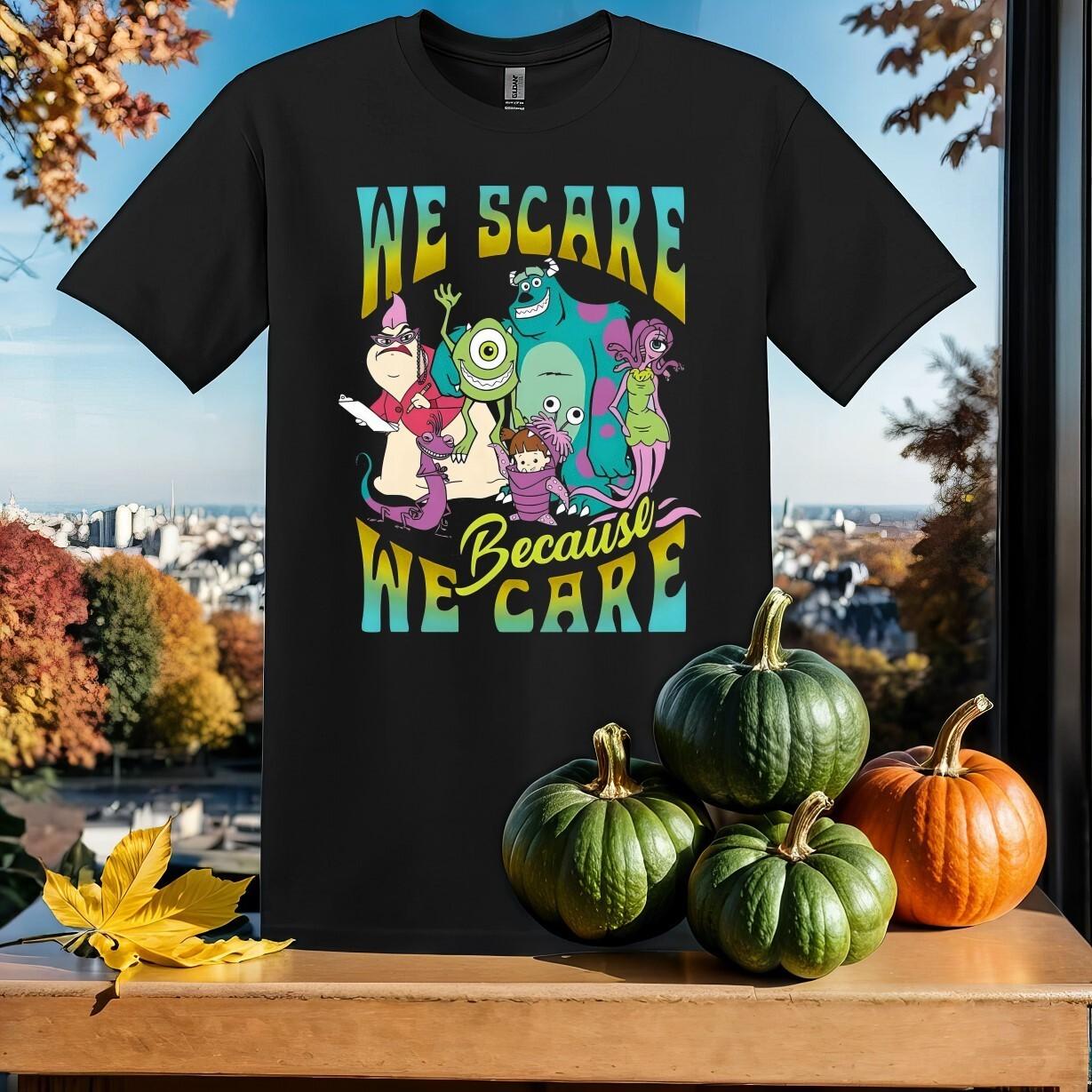retro 90s monsters inc we scare be T-Shirt Mens Womens Tees Top T Shirt Mens Womens Tees Top Men Women Unisex Tshirt SY711 XL