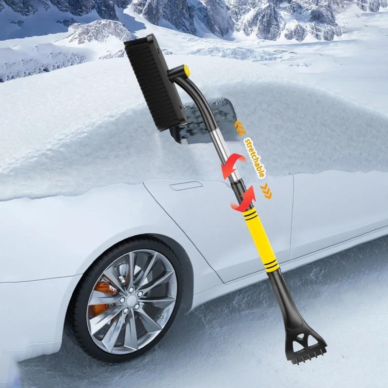 Car snow removal and cleaning tools, snow brushes, defrosting and de-icing shovels, extendable multi-functional snow shovels