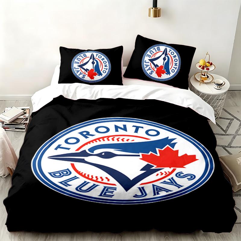 Blue Jays Academy 3-teiliges Set Perfekt für das Schlafzimmer Bequemes Bettwäsche-Set enthält einen Bettbezug und zwei Kissenbezüge Ideales Geburtstags- oder Weihnachtsgeschenk