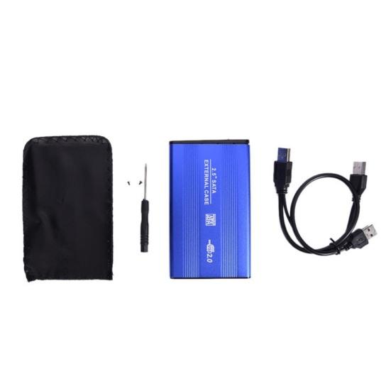 Boîtier externe USB 2.0 2,5 pouces SATA SSD HDD Boîte de protection pour disque dur mobile