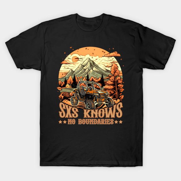 Men Black Print T-shirt Sxs Utv Sxs Knows No Boundaries Adventure Racing Desert Fun Offroad Extreme Mobility Freedom Outdoors No-Cut Transfer Paper Pr S чёрный