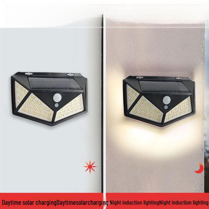 100 LED Cool White Outdoor Wall Garden Light (3-Pack)