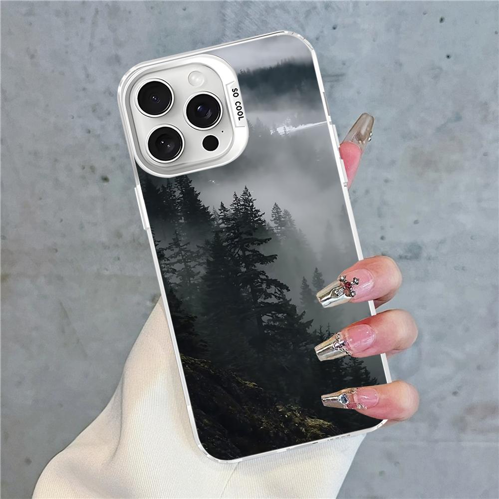Forest Landscape Phone Case For IPhone 16 15 14 13 12 11 Pro Max X XR XSMAX 8 7 Plus Matte Shockproof Back Cover