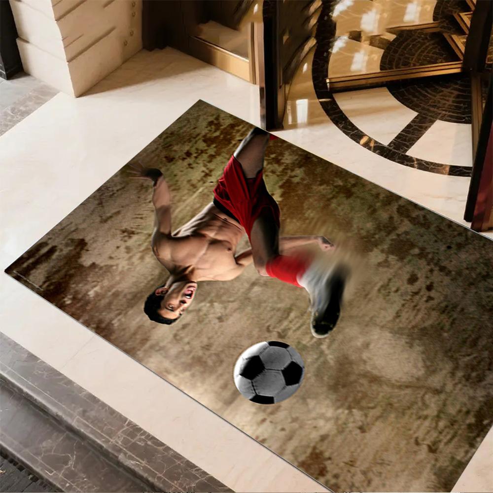 Ac Milan Celebration Floor Mat Suitable for Balcony Living Rooms Study Room Entryway Antislip Carpet Decorate Offices Gift for Festivals
