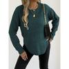 Women's Autumn Winter Pullover Top Women's Floral Velvet Knitted Sweater Casual Base Shirt Round Neck Sweater