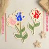 Flower Shape DIY Painting Crafts Handmade Table Decoration Wooden Ornament  Classroom Activity