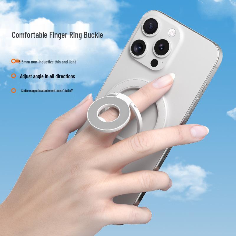 Magnetic Double-Sided Rotating Phone Stand & Finger Ring Holder