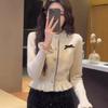 Damen Slim Fit Strickjacke mit Schleife – Französischer & Koreanischer Stil, Herbst/Winter Design