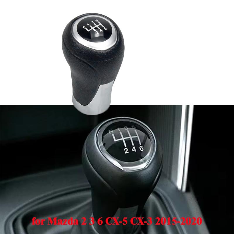 For Mazda 2 3 6 CX-5 CX-3 2015 2016 2017 2018   6 Speed Car Gear Shift Knob Lever Shifter Pen Interior Replacement Parts