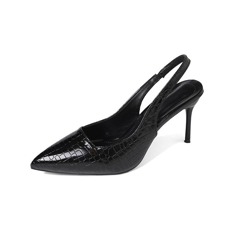 New fashionable patent leather thin high-heeled single shoes with pointed tip and shallow mouth, bill of lading with high-heeled single shoes