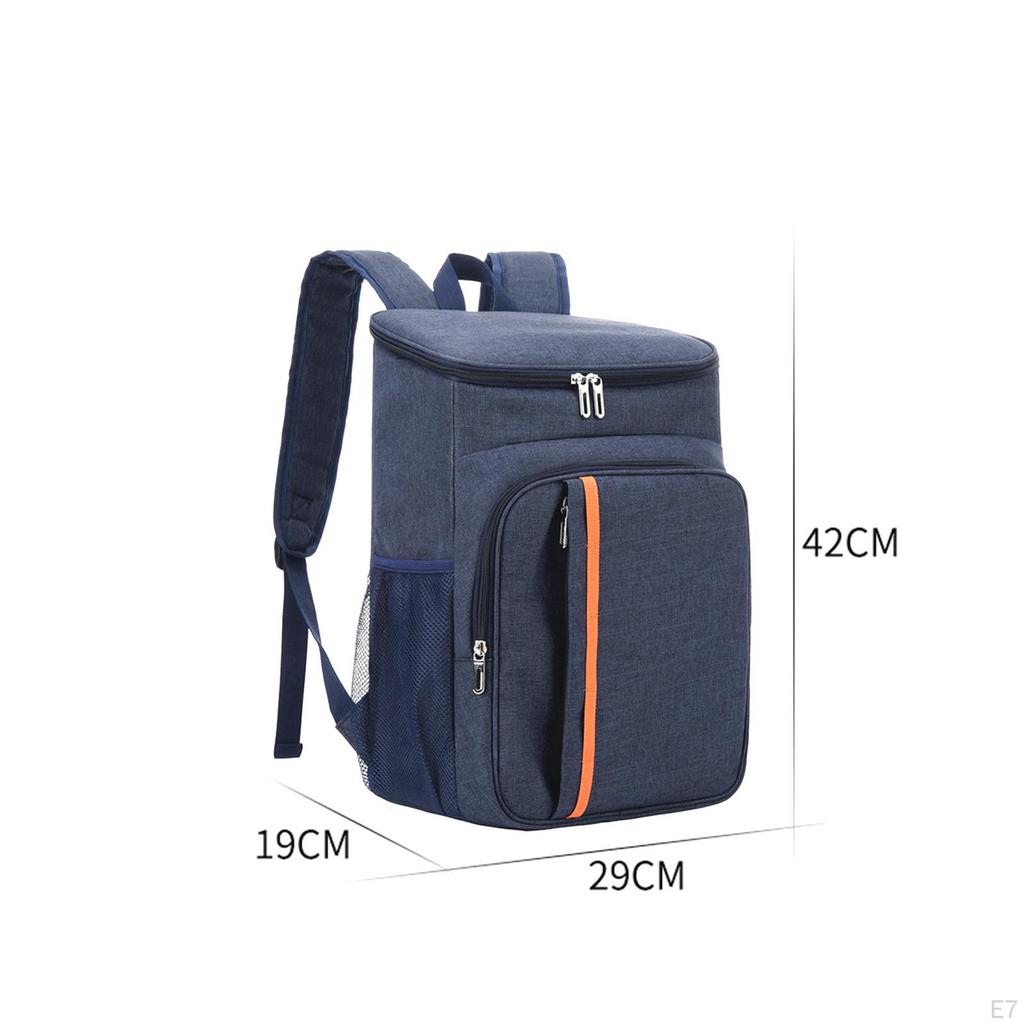 Outdoor Piknik Bag Izolovaný batoh s bočními kapsami Lehký oběd pro