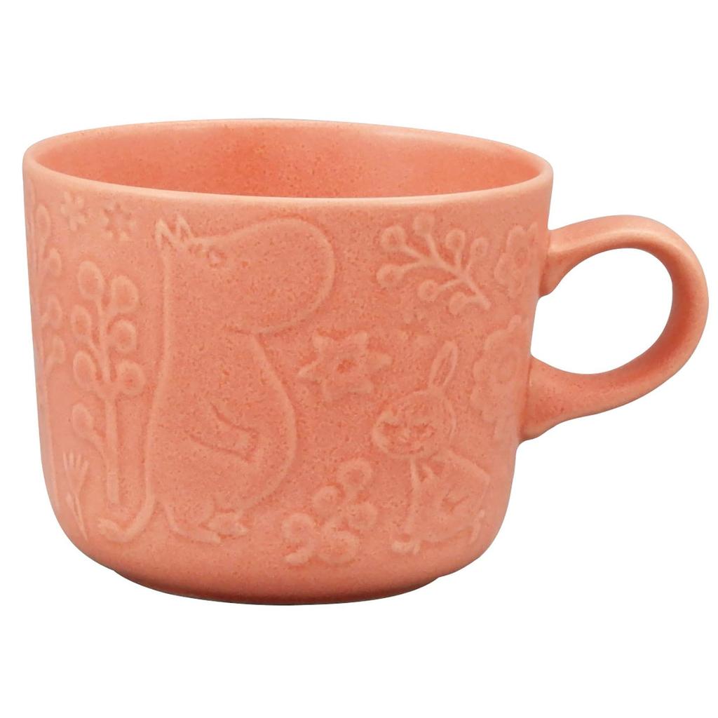 Yamaka Shoten MOOMIN Apricot and Microwave and Dishwasher Safe Moomin Nordic Day Wedding Made in "Caverly" Mug, Strolling, Plain, Kiln-Tempered Glaze,