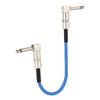 Uxcell 1pc Guitar Patch Cable 16 Inch Pedalboard Cord Inch Metal Double Elbow TS Right Angle Guitar Patch Effect Cable Cord Instrument Effect Pedal